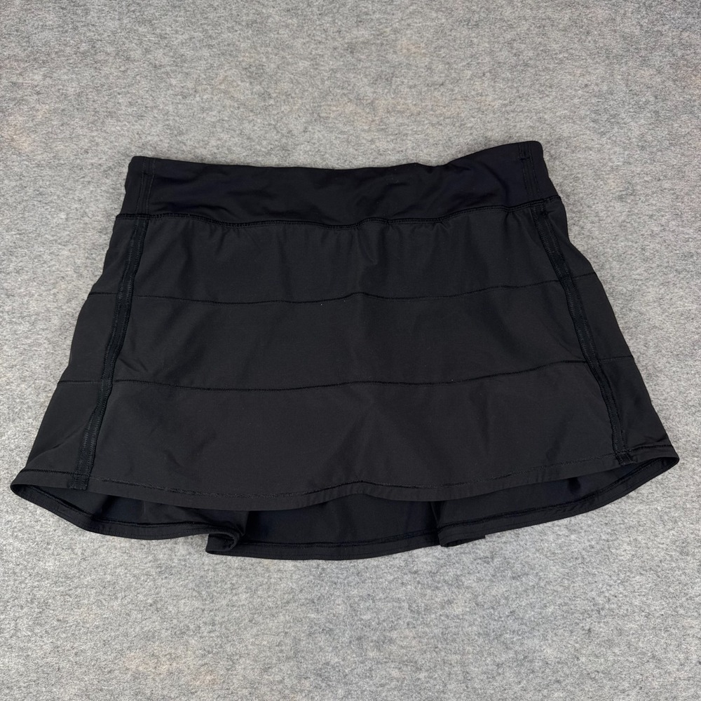 Lululemon‎ Pace Rival Skirt Tall 14" 4-way Stretch Swift Ultra Black Womens 12